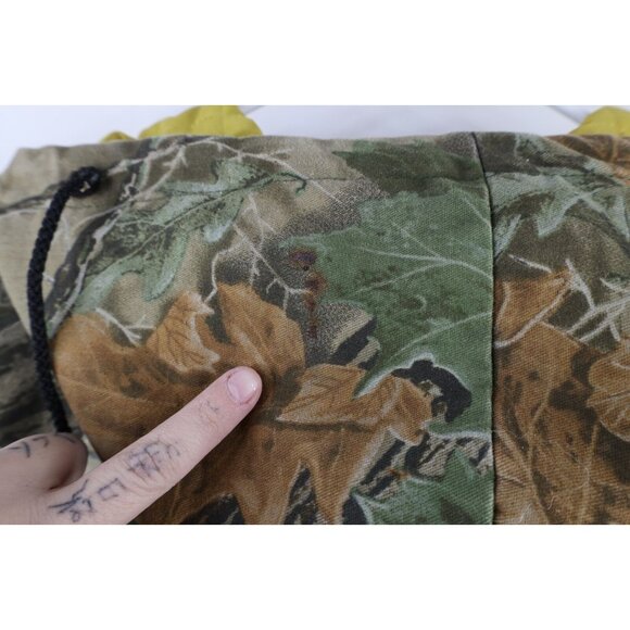 Vintage 90s Mens XL Distressed Quilted Realtree Camouflage Hooded Jacket AS IS - Picture 12 of 16